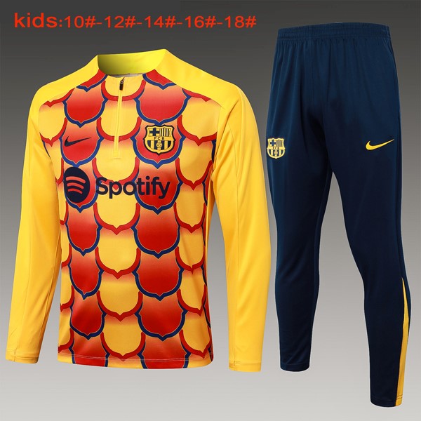 Niños Sudadera De Training Barcelona 2024/25 Amarillo Rojo 3